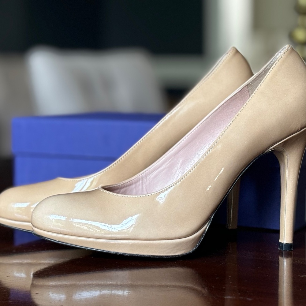 Stuart Weitzman Platsway Adobe Aniline Pumps - image 1